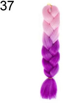 Artificia Multicolor Lange Synthetische Gradiënt Twist Vlechten Paardenstaart Haarverlenging 37