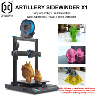 Artillery 3d Printer Sidewinder X1 SW-X1 High Precision Large Plus Size 300*300*400mm 3d printer Dual Z axis TFT Touch Screen