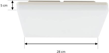 Artin LED plafondlamp, sensor, hoekig, 28 cm wit
