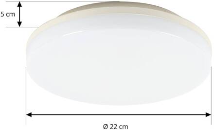Artin LED plafondlamp, sensor, rond, 22 cm wit