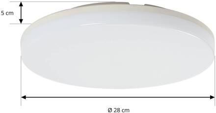 Artin LED plafondlamp, sensor, rond, 28 cm wit
