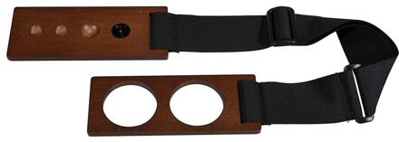 Artino SP-20-R pinhouder voor cello pinhouder voor cello, walnoot met grote gaten voor stoelpoot, verstelbaar met sterke nylon riem