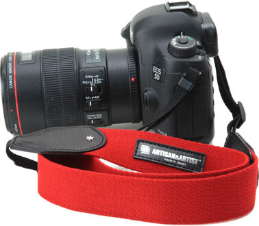 Artisan & Artist ACAM 112A Acrylic Camera Strap Red
