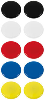 Artist & Co 10x Ronde koelkast/whiteboard magneten 30 mm gekleurd