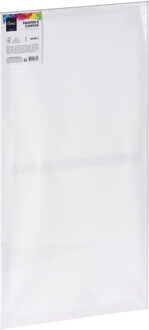 Artist & Co Canvas schilderij doek/paneel - schilderdoeken - wit - 40 x 80 cm