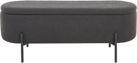 Artistiq bankje 'Clent' 110cm, Bouclé, kleur antraciet