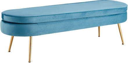 Artistiq Bankje 'Ignacio' Velvet, 142cm, kleur blauw