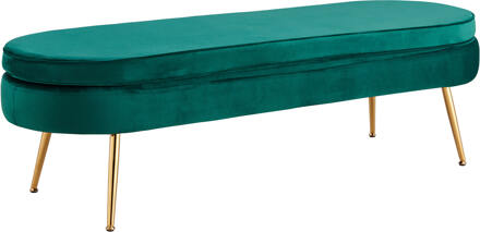 Artistiq Bankje 'Ignacio' Velvet, 142cm, kleur groen