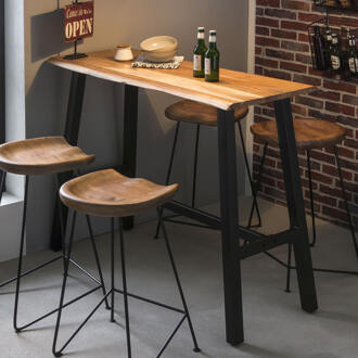 Artistiq Boomstam Bartafel 'Eriko' Acaciahout, 125 x 51cm, kleur Naturel - 125 x 50cm