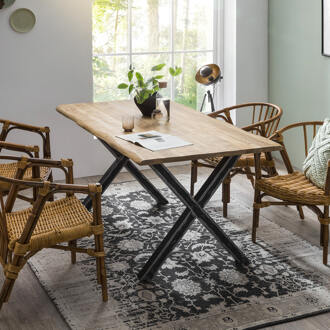 Artistiq Boomstam Eettafel 'Kyiesha' Mangohout, 160 x 85cm, kleur Naturel - 160 x 85 cm