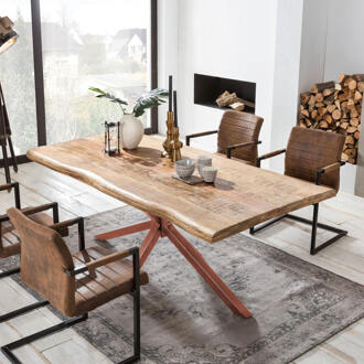 Artistiq Boomstam Eettafel 'Rochelle' Mangohout, 240 x 100cm, kleur Bruin - 240 x 100 cm