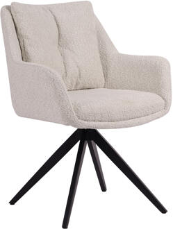 Artistiq Draaibare Eetkamerstoel 'Rocket' Bouclé, kleur Beige