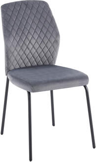 Artistiq Eetkamerstoel 'Chante' Velvet, kleur Grijs