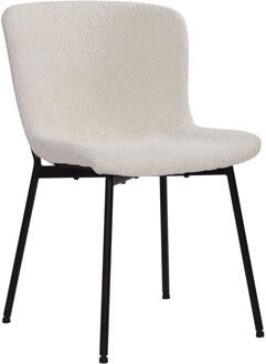 Artistiq Eetkamerstoel 'Ellena' Bouclé, kleur Wit