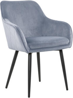 Artistiq Eetkamerstoel 'Juna' Velvet, kleur grijs Lichtgrijs