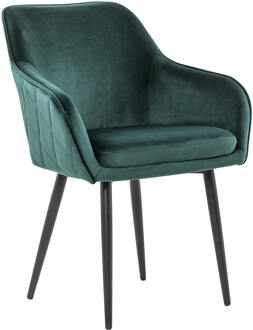 Artistiq Eetkamerstoel 'Juna' Velvet, kleur Groen