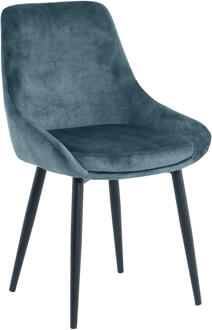Artistiq Eetkamerstoel 'Kofi' Velvet, kleur blauw