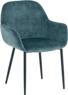 Artistiq Eetkamerstoel 'Linna' Velvet, kleur blauw
