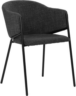 Artistiq Eetkamerstoel 'Lynise' Structuurstof, kleur Donkergrijs