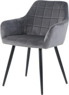 Artistiq Eetkamerstoel 'Tora' Velvet, kleur Antraciet