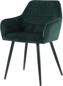 Artistiq Eetkamerstoel 'Tora' Velvet, kleur Groen