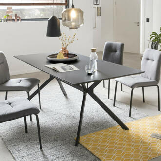 Artistiq Eettafel 'Alfonso' 180 x 90cm, kleur Zwart - 180 x 90 cm