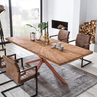 Artistiq Eettafel 'Latonja' Teakhout, 200 x 100cm, kleur Bruin - 200 x 100 cm