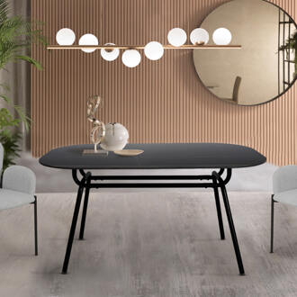 Artistiq Eettafel 'Lynzie' Deens Ovaal, Keramiek, 150 x 90cm - 150 x 90 cm