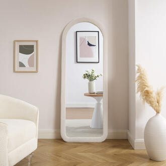 Artistiq Gebogen Spiegel 'Giorgio' Imitatiebont 160 x 60cm, kleur beige