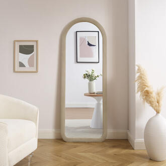 Artistiq Gebogen Spiegel 'Giorgio' Imitatiebont 160 x 60cm, kleur champagne