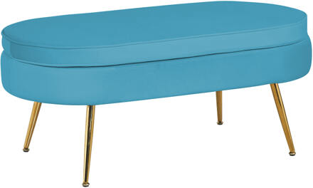 Artistiq Hocker 'Loulou' Velvet, kleur Blauw