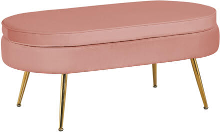 Artistiq Hocker 'Loulou' Velvet, kleur Roze