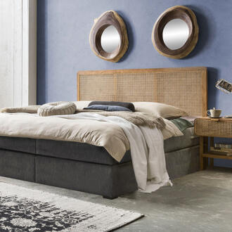 Artistiq Hoofdbord 'Shakina' Teakhout en rotan, 200 x 120cm