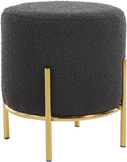 Artistiq Krukje 'Levar' 35cm, bouclé, kleur goud / antraciet