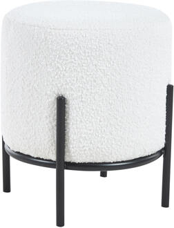 Artistiq Krukje 'Levar' 35cm, bouclé, kleur zwart / wit Wit/Zwart