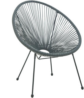 Artistiq Loungestoel 'Justine' Polyrotan, kleur Grijs