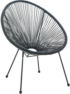 Artistiq Loungestoel 'Justine' Polyrotan, kleur Zwart