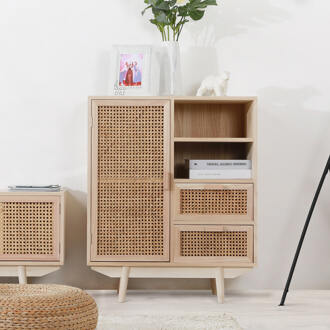 Artistiq Opbergkast 'Hanny' 85 x 70cm rotan / webbing - 70 cm