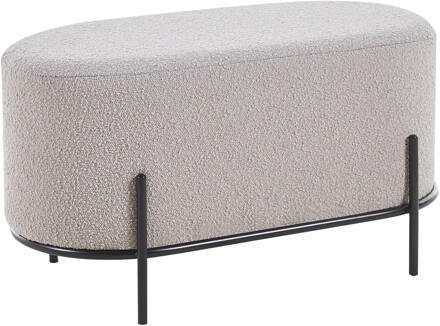 Artistiq Poef 'Imberly' 80 x 40cm, bouclé, kleur taupe