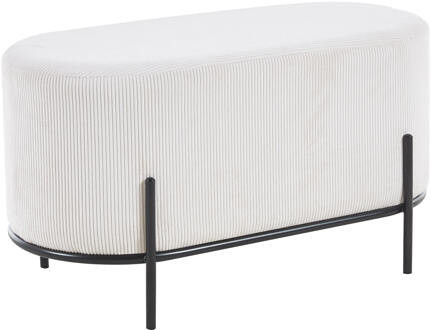 Artistiq Poef 'Nimisha' 80 x 40cm, kleur beige