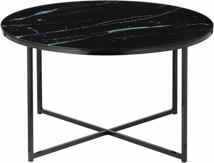 Artistiq Salontafel 'Roel', 80cm, Marmerlook, kleur Zwart