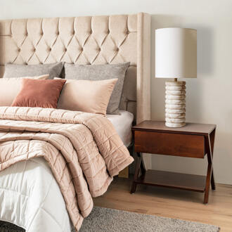 Artistiq Tafellamp 'Rosann' Marmer, kleur wit Ivoor