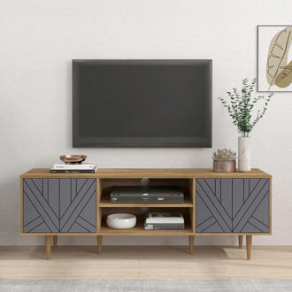 Artistiq TV-meubel 'Beckham' 160cm, kleur Grijs / Naturel - 160 cm
