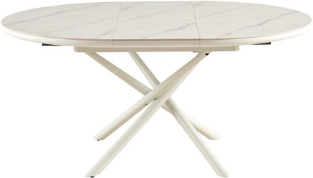 Artistiq Uitschuifbare Eettafel 'Arminda' 120 / 160 x 120cm, kleur wit
