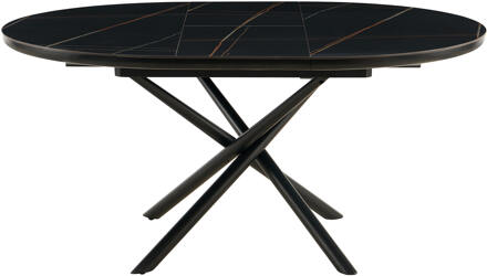 Artistiq Uitschuifbare Eettafel 'Arminda' 120 / 160 x 120cm, kleur zwart