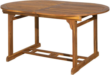Artistiq Uitschuifbare Ovale Tuintafel 'Larissa' 150 - 200 x 100cm, Acaciahout - 150 cm