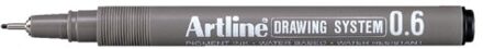 Artline Fineliner Drawing System 0,6 mm Zwart