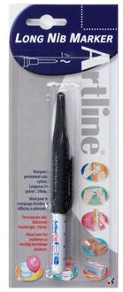 Artline Permanente Marker Long Nib Zwart 1mm