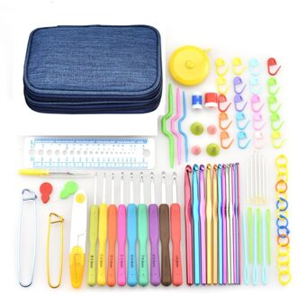 Arts Craft Haaknaald Set Ergonomische Garens Breien Naald Schaar Kit Diy Naaien Accessoires Met Opbergtas stijl 2
