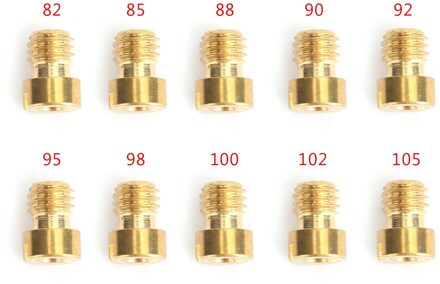 Artudatech 10/Set Ronde Hoofd Belangrijkste Jet 4 Mm Voor GY6 50cc 139QMB Scooter Bromfiets Keihin Carb 82-105